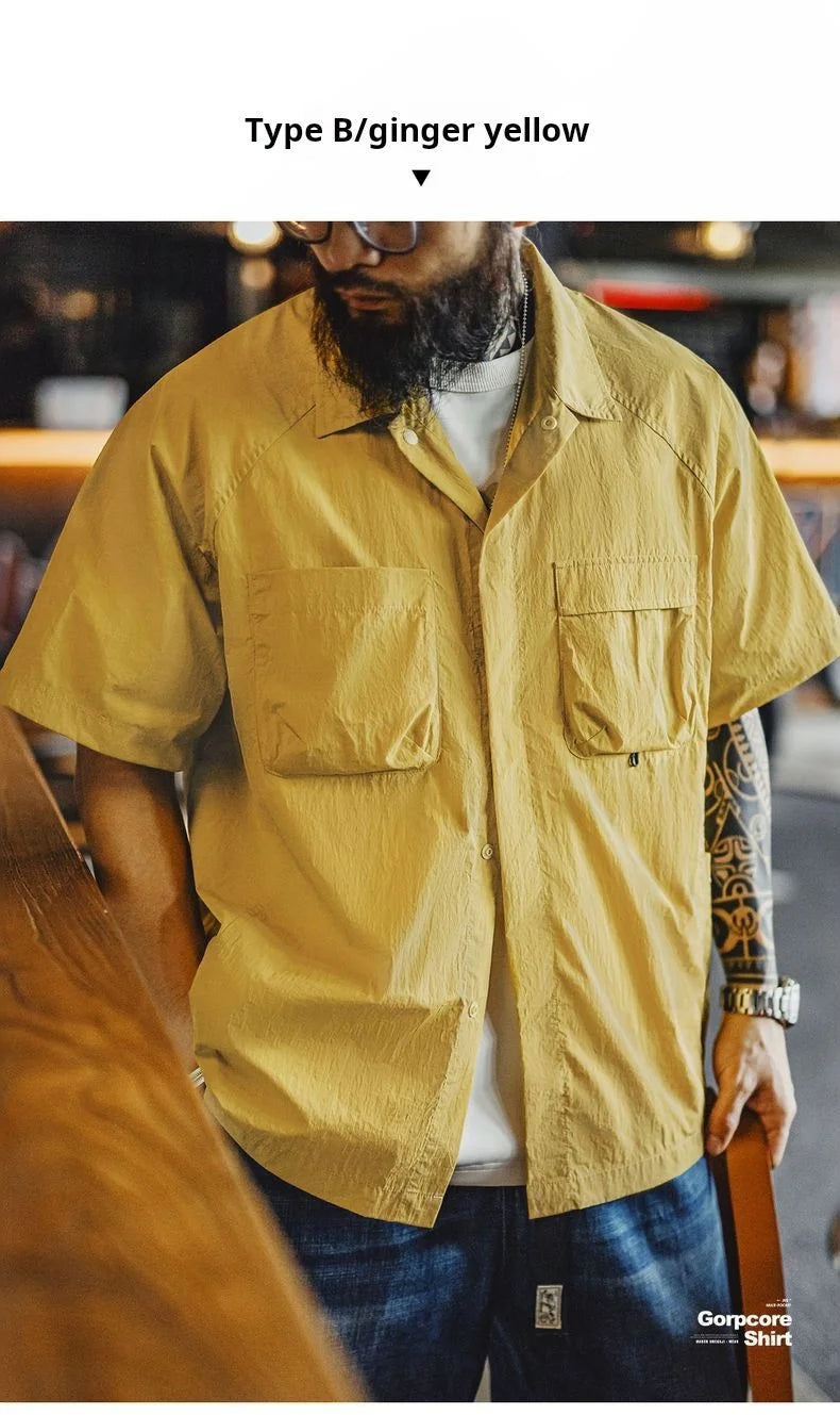 Men's Summer Quick-Dry Short Sleeve Travel Shirt | Lightweight & Stylish