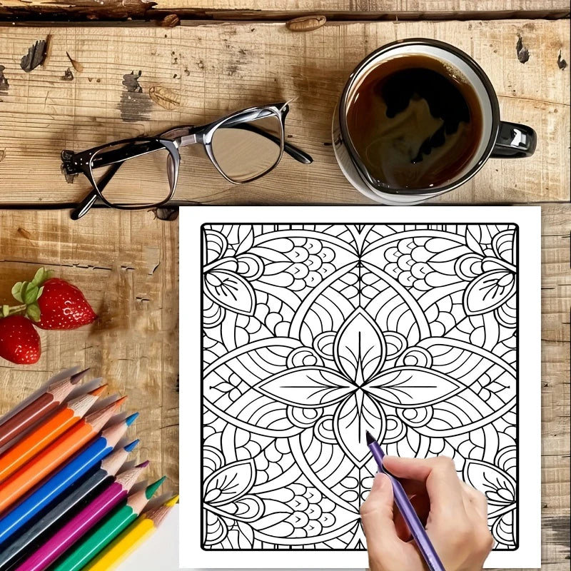 Abstract Patterns Coloring Book for Adults | Stress Relief & Relaxation