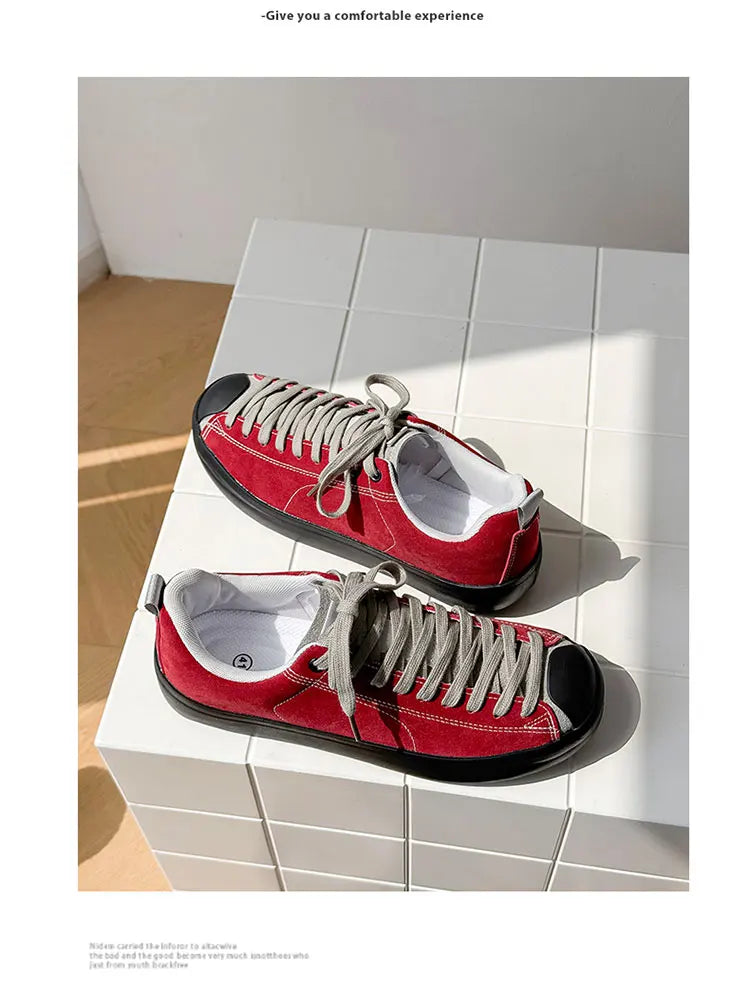 Men's Casual Suede Sneakers | Non-Slip Platform Walking Shoes