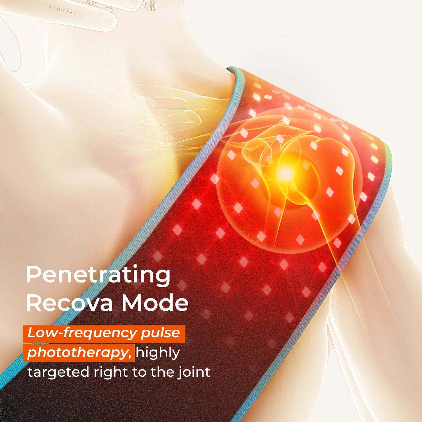 Red & Infrared LED Light Therapy Belt for Back Pain Relief