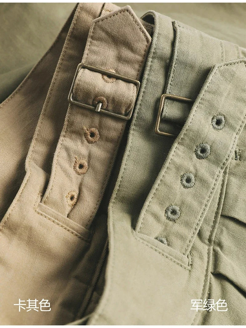Men's Herringbone Cotton Gurkha Pants for Casual Style