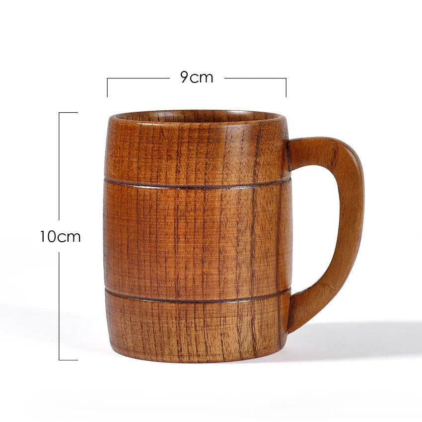320ml Handcrafted Wooden Coffee Mug | Eco-Friendly Vintage Drinkware
