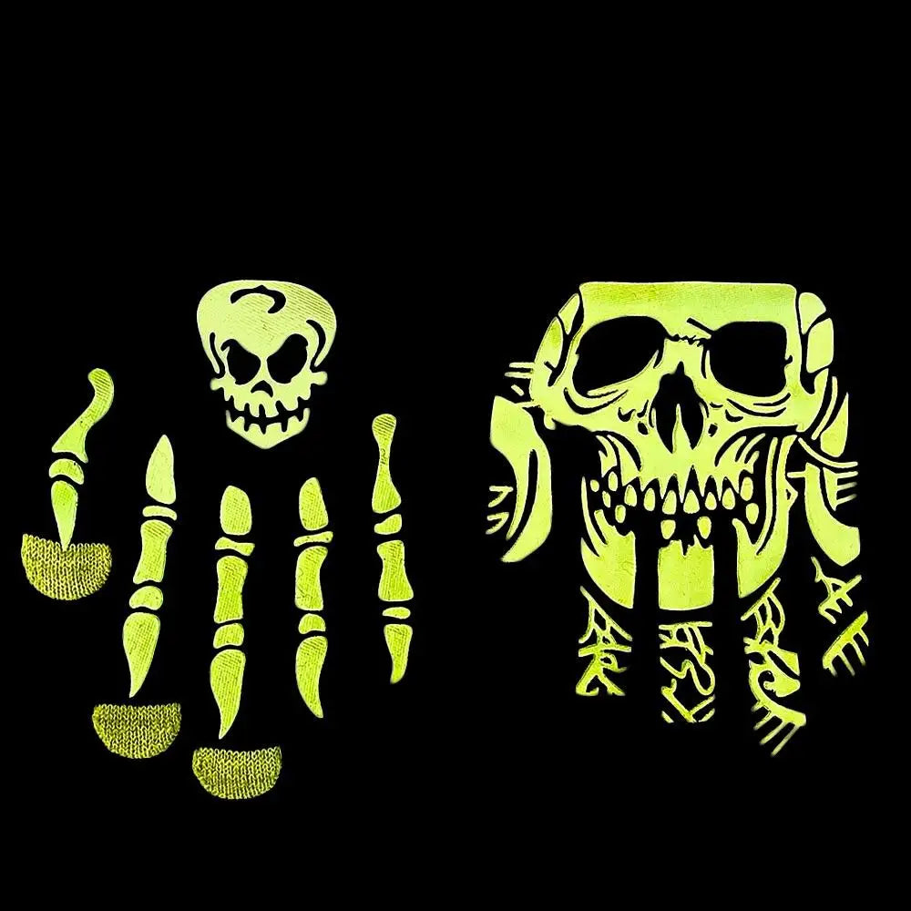 Men's Skull Glow Gloves | Stylish Luminous Half-Finger Mittens