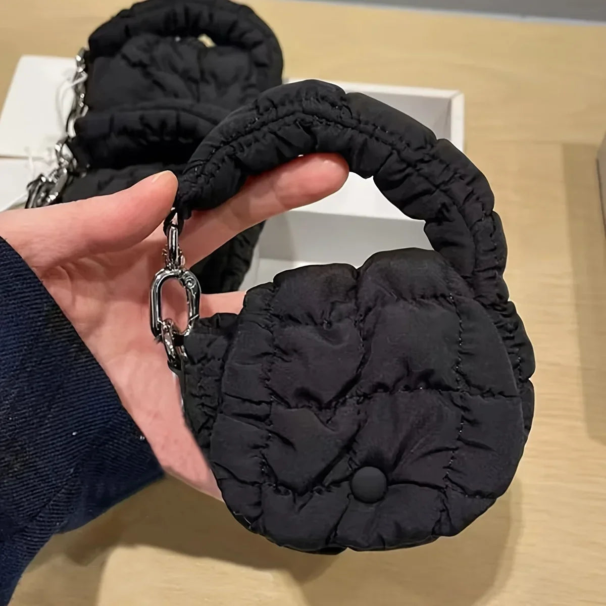 Stylish Lightweight Black Mini Waist Pack | Secure Button Closure