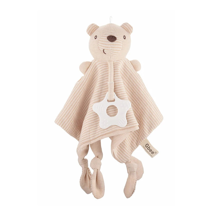 Cute Elephant Plush Teether Rattle for Newborns | Soft Blanket Toy