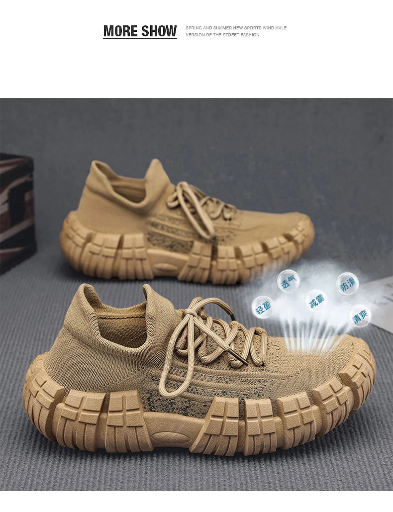 Men's Casual Breathable Mesh Shoes | Non-slip Thick Sole Comfort
