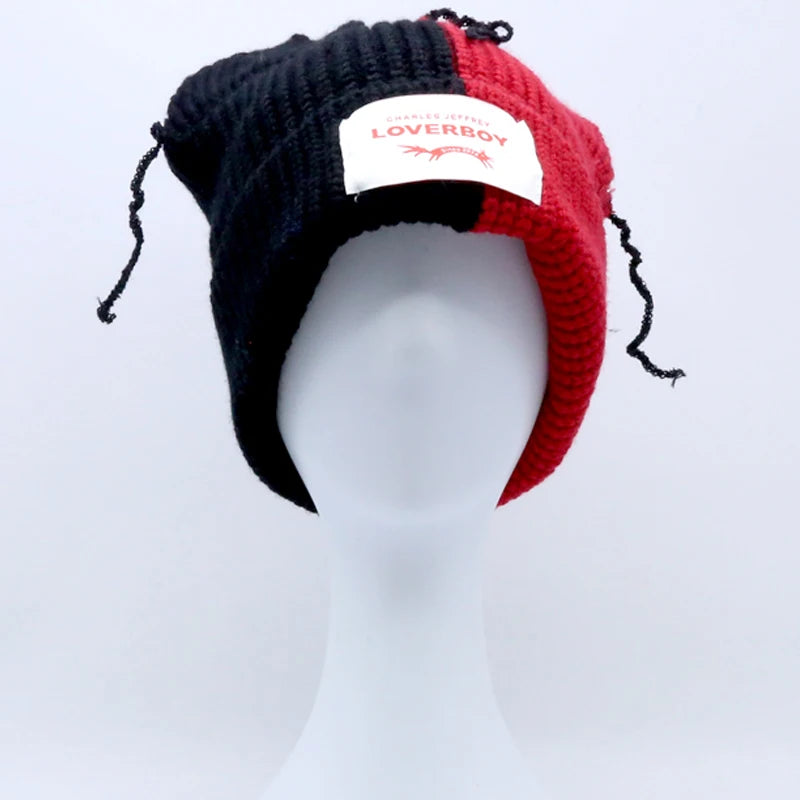 Unisex Long Fox Ears Knitted Beanie | Y2K Bunny Rabbit Hat