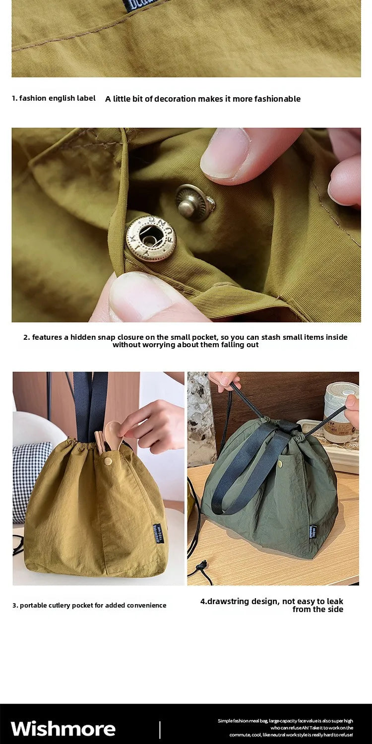 Portable Insulated Lunch Box Bag | Waterproof & Stylish Bento Bag