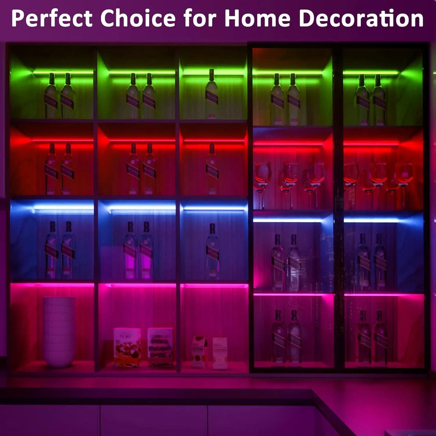 RGB Under Cabinet Lights Kit | Smart App & Remote Control LED Bars