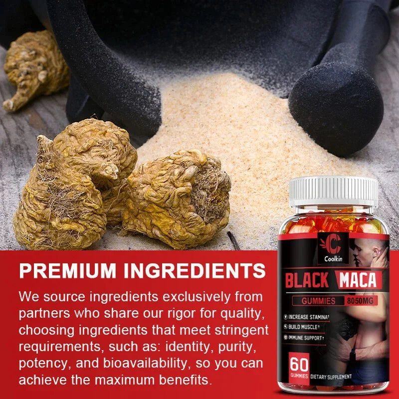 Black Maca Gummies - Performance, Mood & Energy Support Supplement