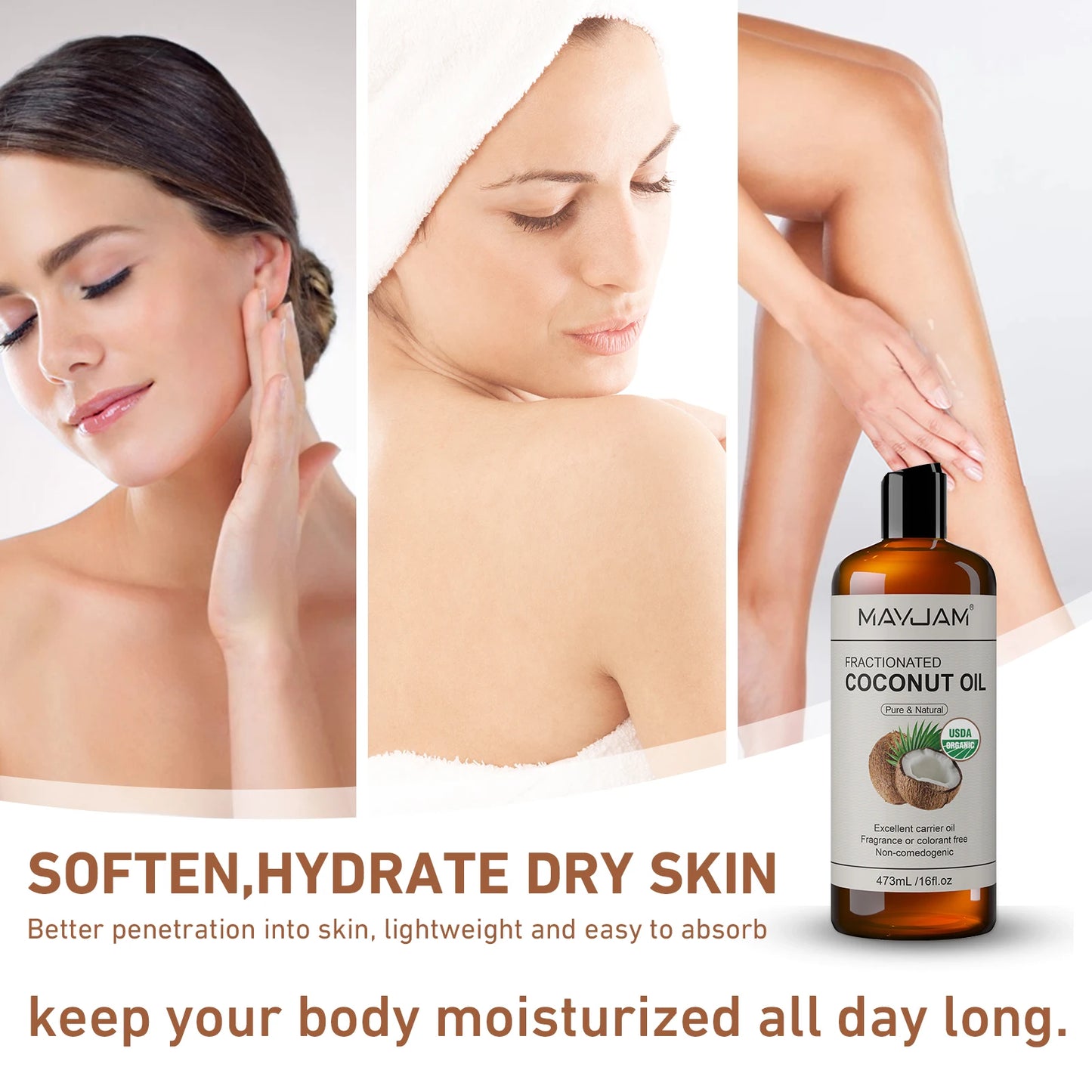 Organic Multi-Use Carrier Oil for Face, Hair & Massage