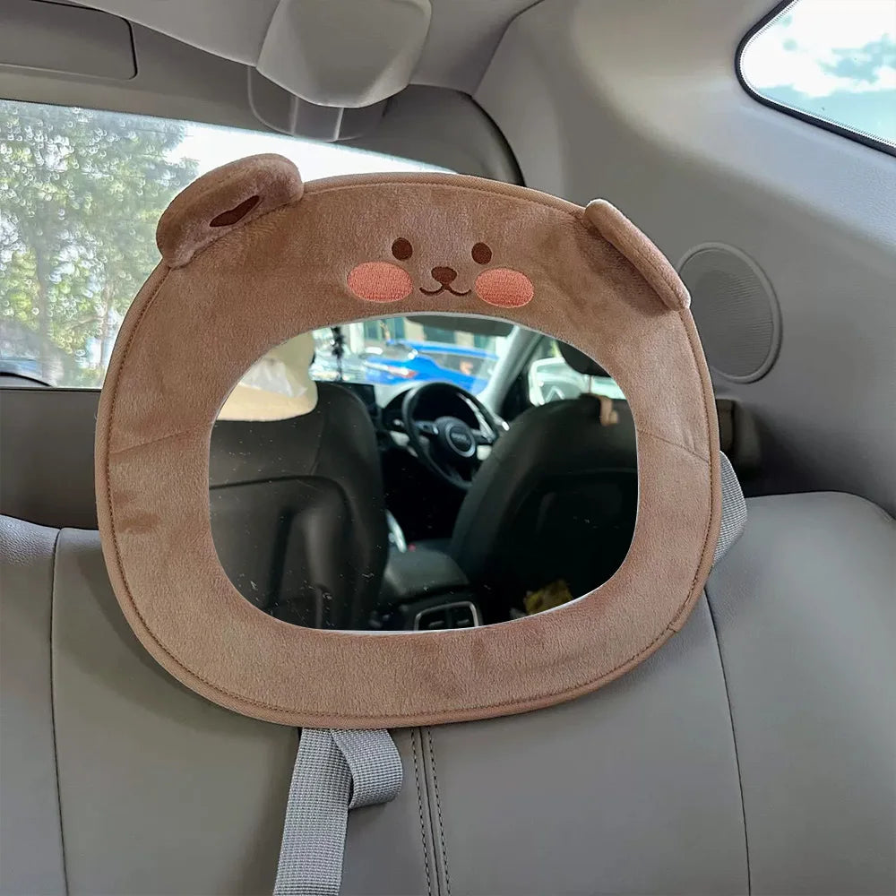 Baby Car Mirror for Safety | Easy View Cartoon Doll Design