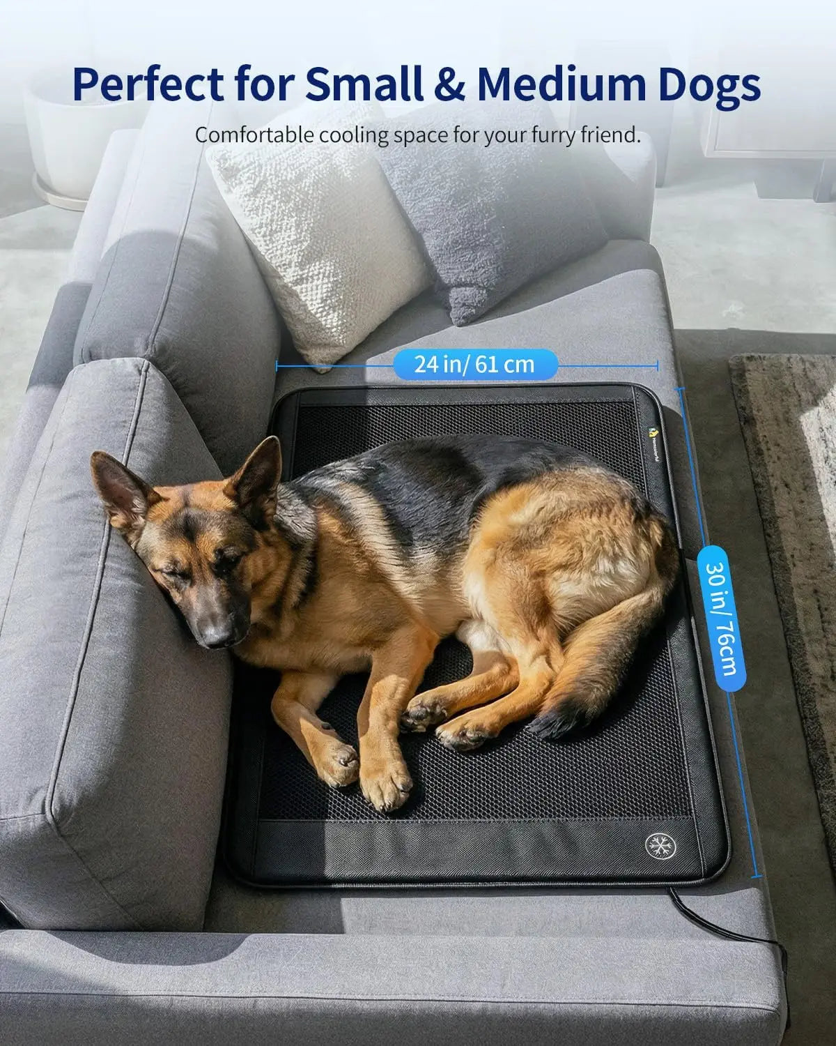 Pet Cooling Mat with Fan | Adjustable Speeds & Non-Slip Design