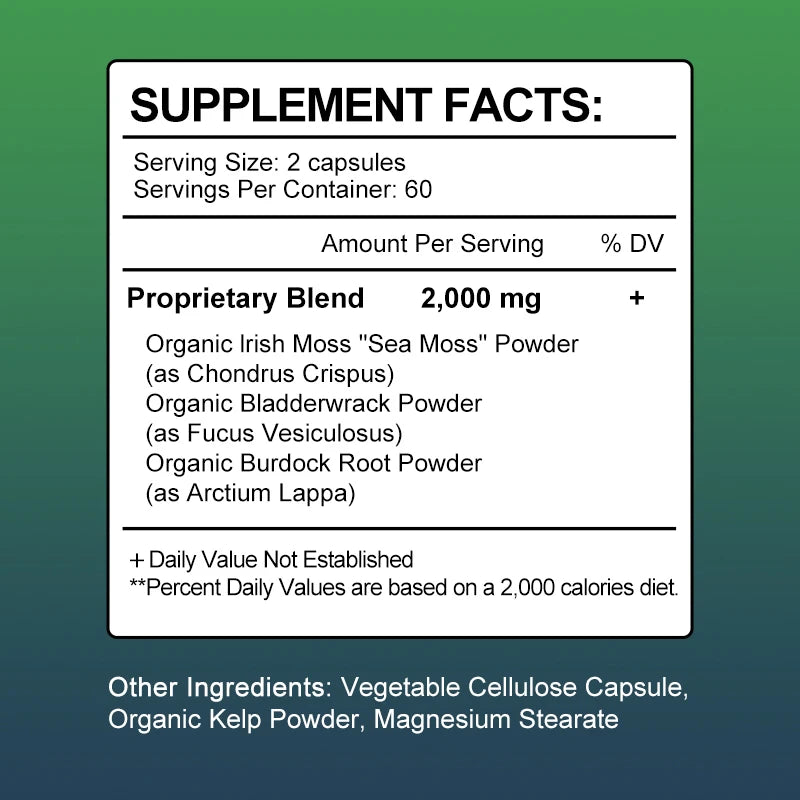 Sea Moss Capsules - Boost Immune System & Support Health