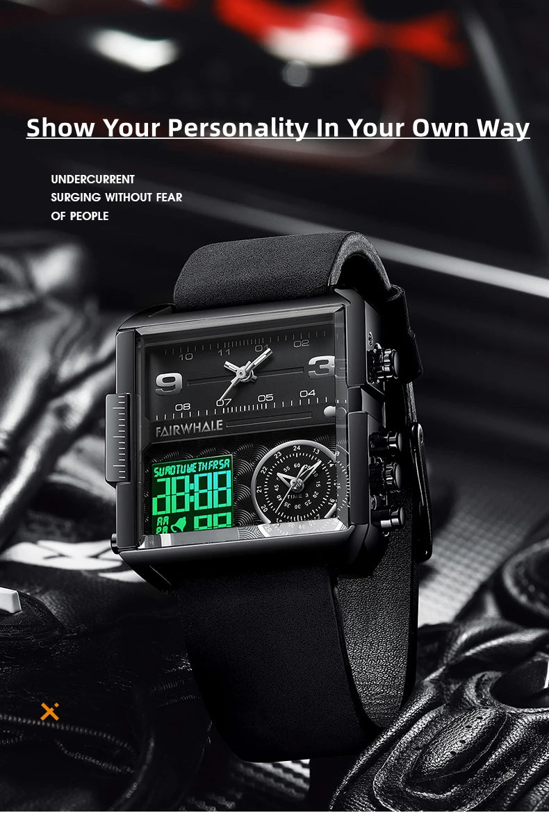 Elegant Men's Electronic Quartz Watch | Luminous Vintage Sports Timepiece