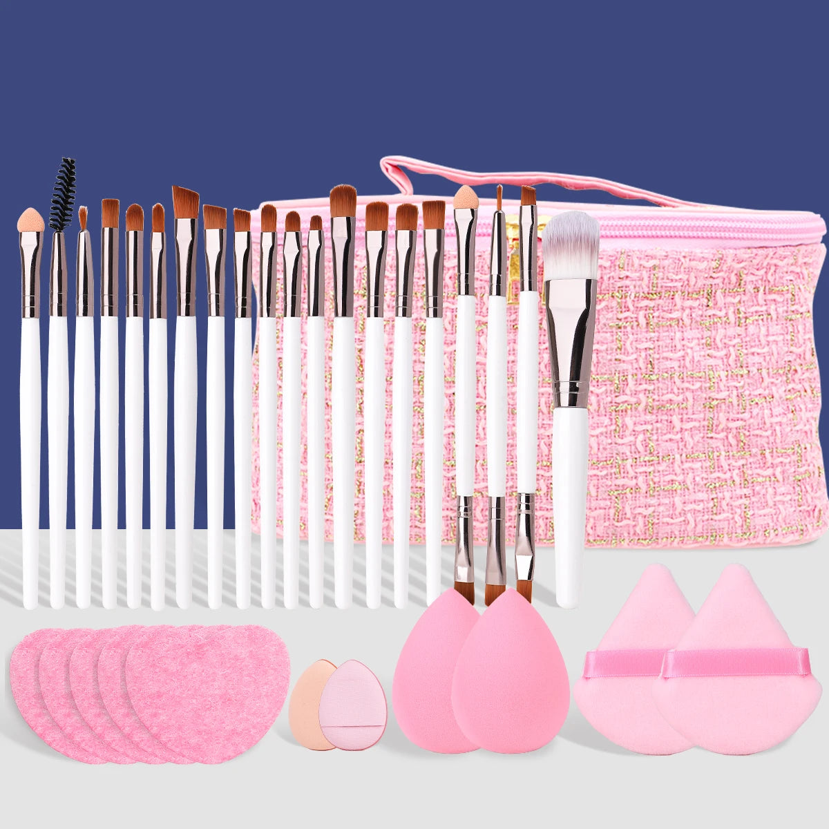 Portable Makeup Brush Kit | Travel Face Cleaning Set of 28/32pcs