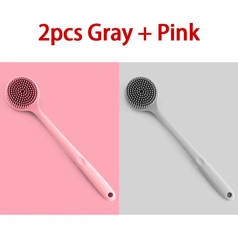 Silicone Shower Brush | Exfoliating Back Bath Brush for Smooth Skin