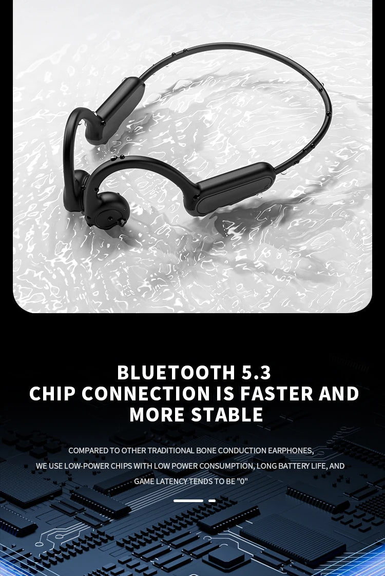 Waterproof Bone Conduction Earphones | Bluetooth Sports Headphones