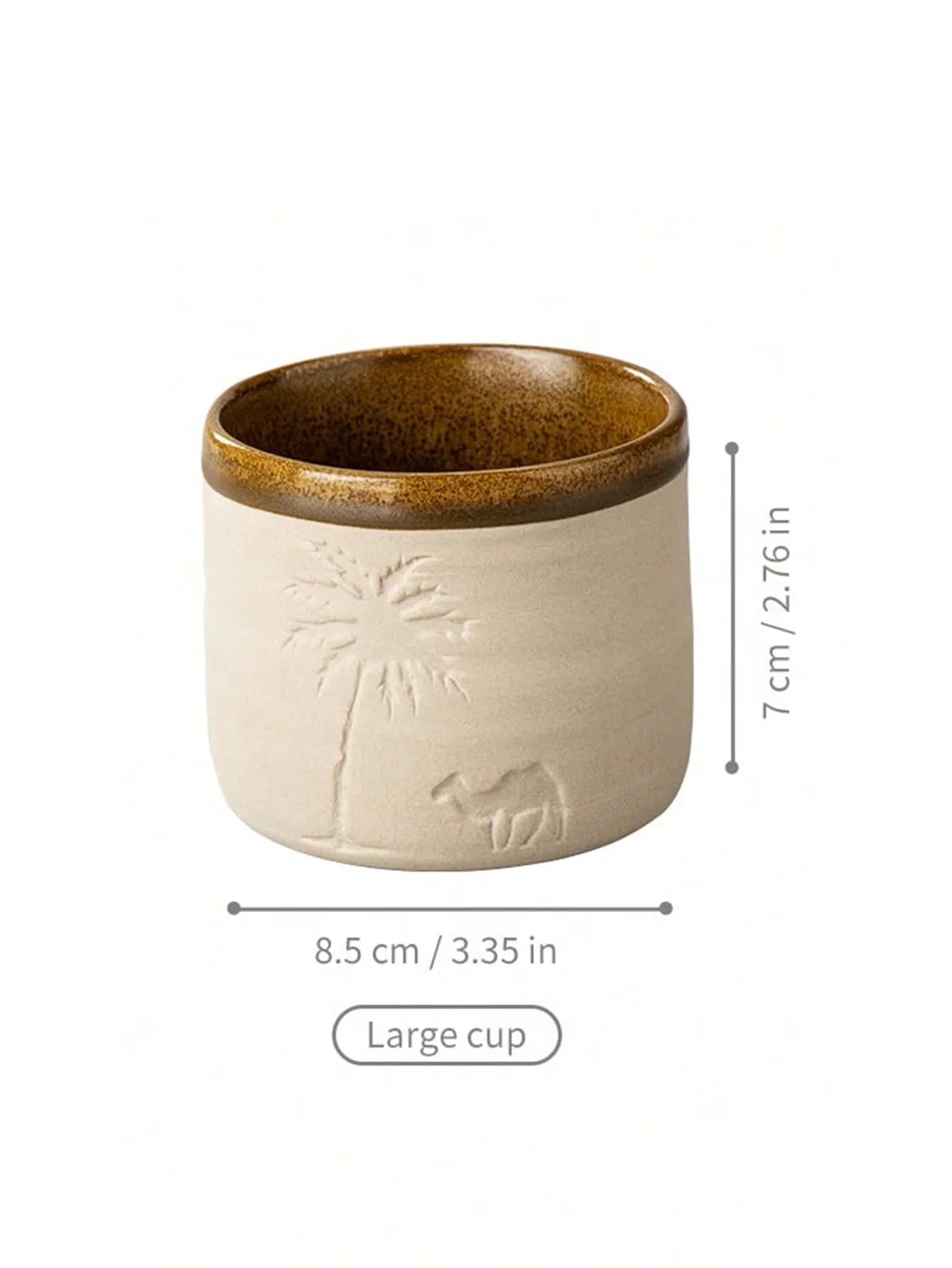 Desert Camel & Palm Tree Ceramic Coffee Mug | Unique Home Decor