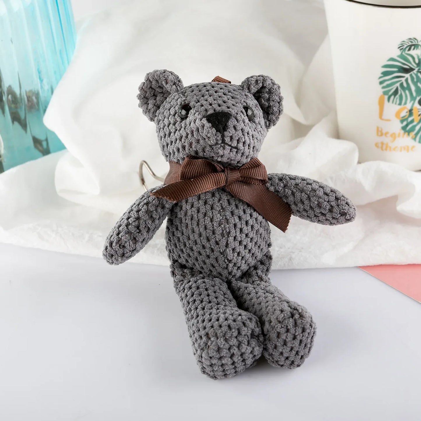 16cm Soft Stuffed Bear Plush Keychain Gift | Mini Plush Doll