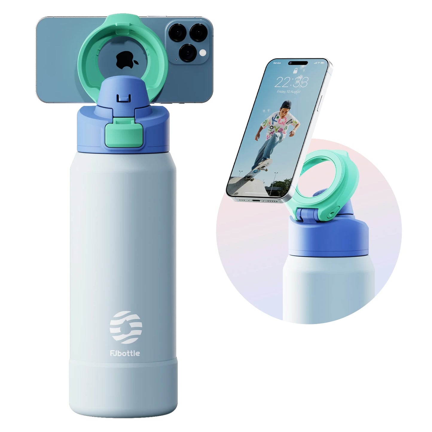 Magnetic Stainless Steel Sports Water Bottle with Insulation
