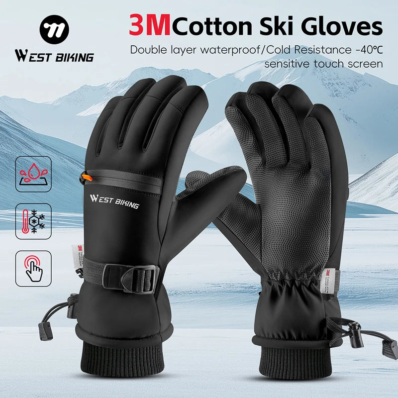 Waterproof Thermal Touchscreen Winter Ski Gloves for All