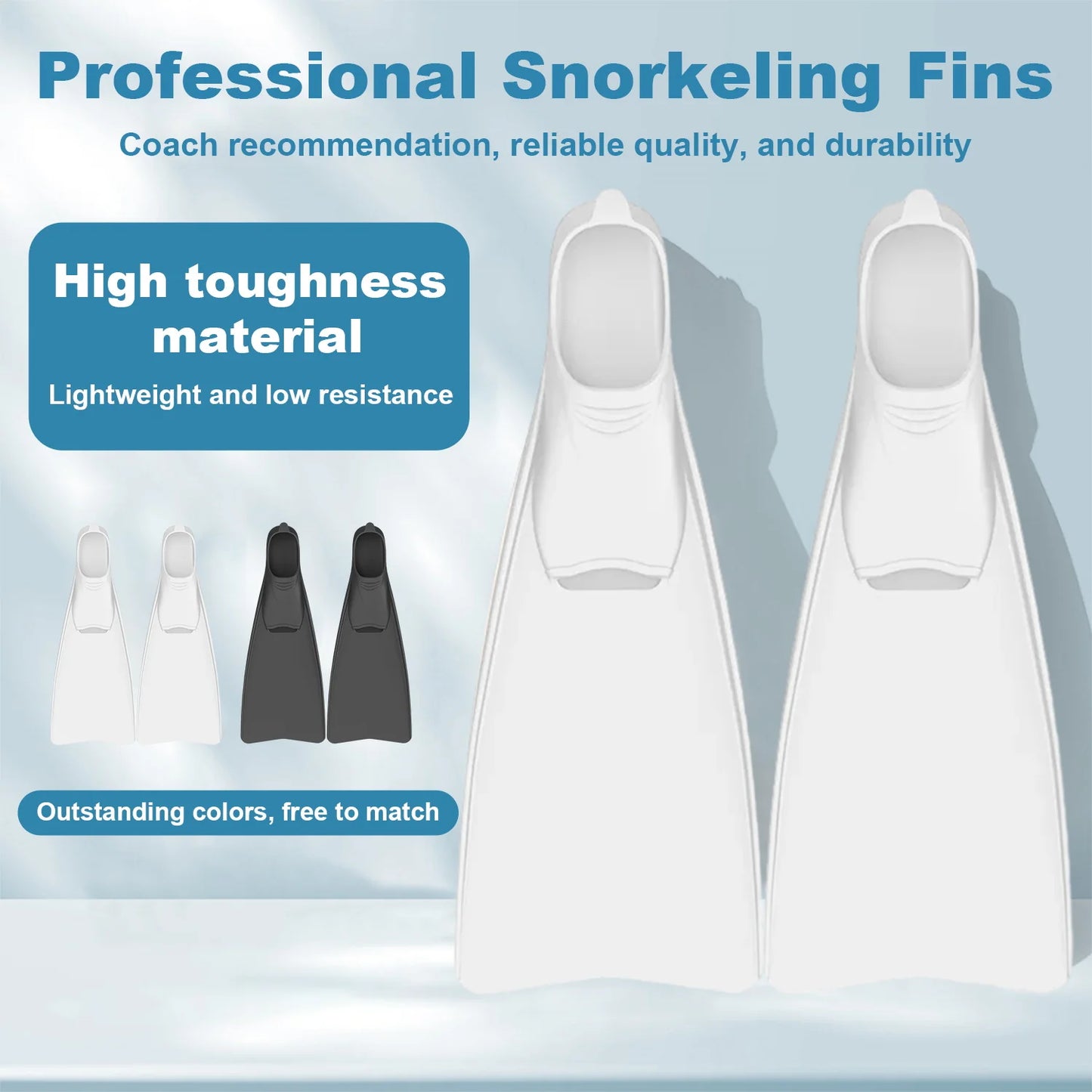 Adult Snorkeling Frog Shoes | Silicone Long Flip Fins for Diving