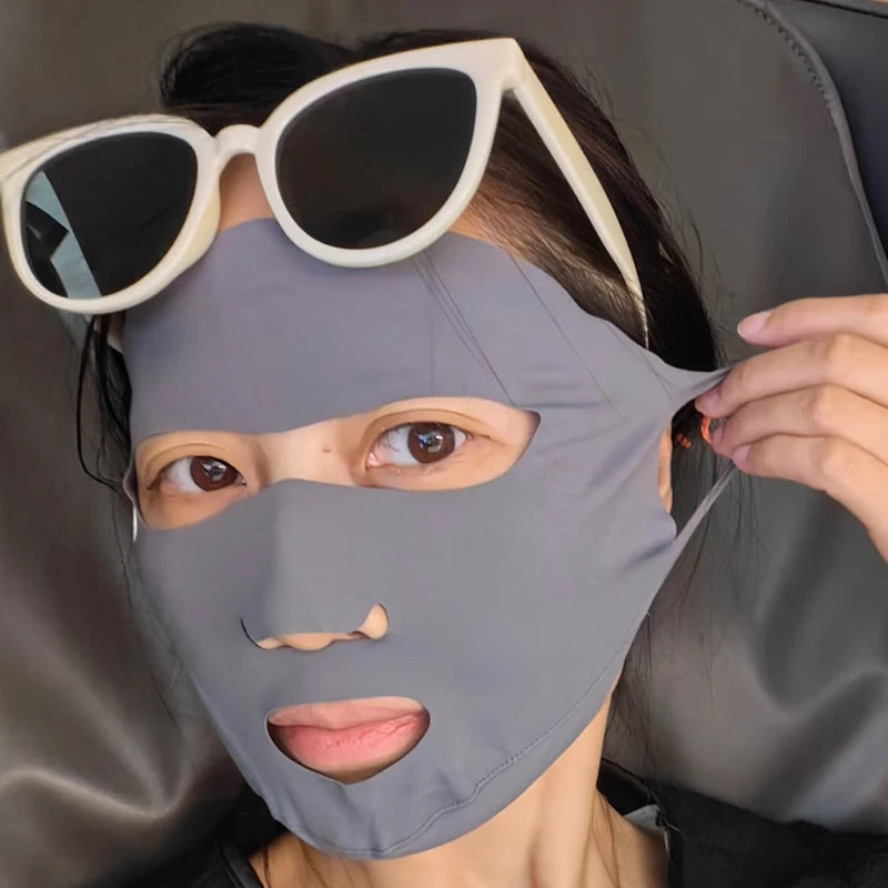 Lightweight Nylon Sunscreen Facial Mask for Outdoor Sports
