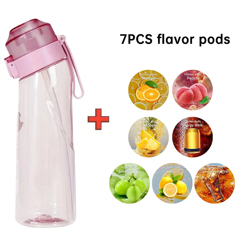 Portable Fruit-Scented Water Bottle with Flavor Pods for Sports