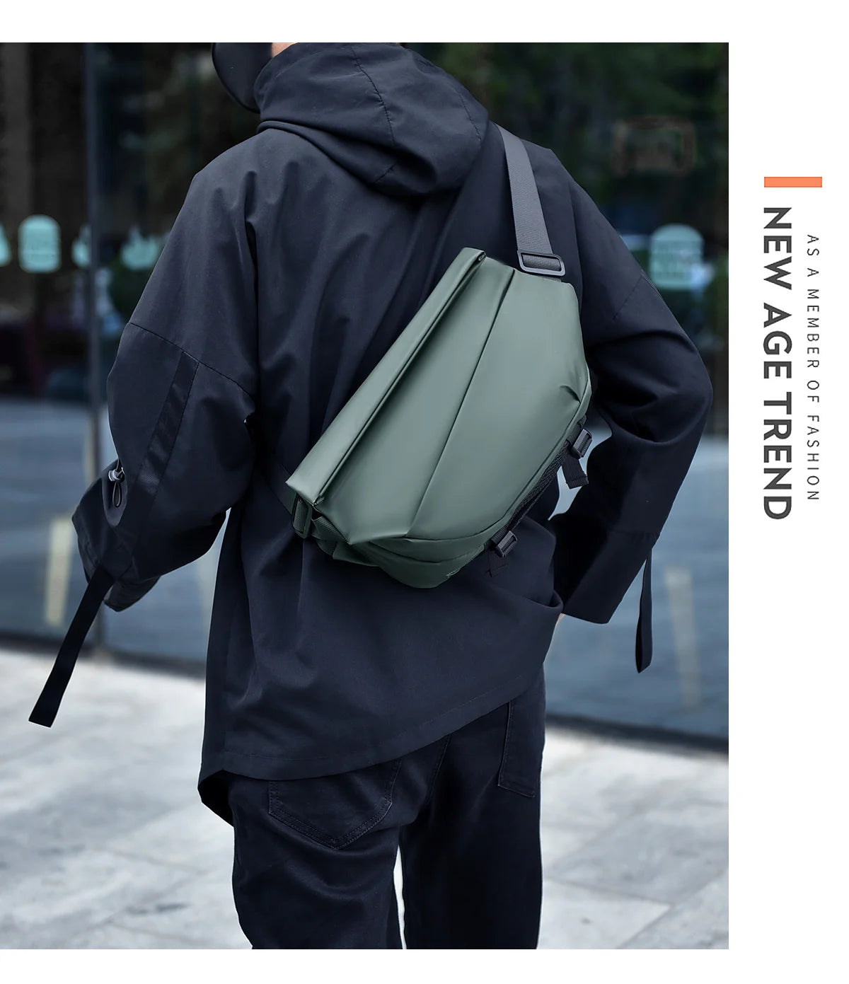 Men's Waterproof Sling Bag | Casual Crossbody Chest Bag