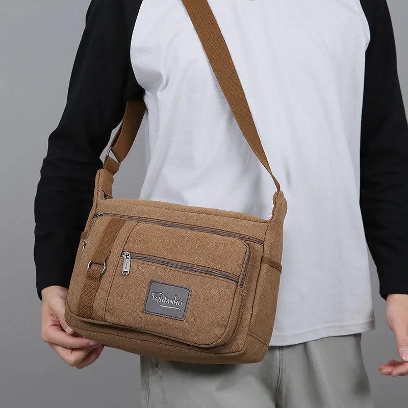 Men's Canvas Shoulder Bags | Stylish Crossbody Messenger Bags