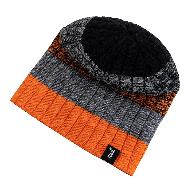 Unisex Colorful Stripes Winter Beanie | Warm Knit Ski Cap