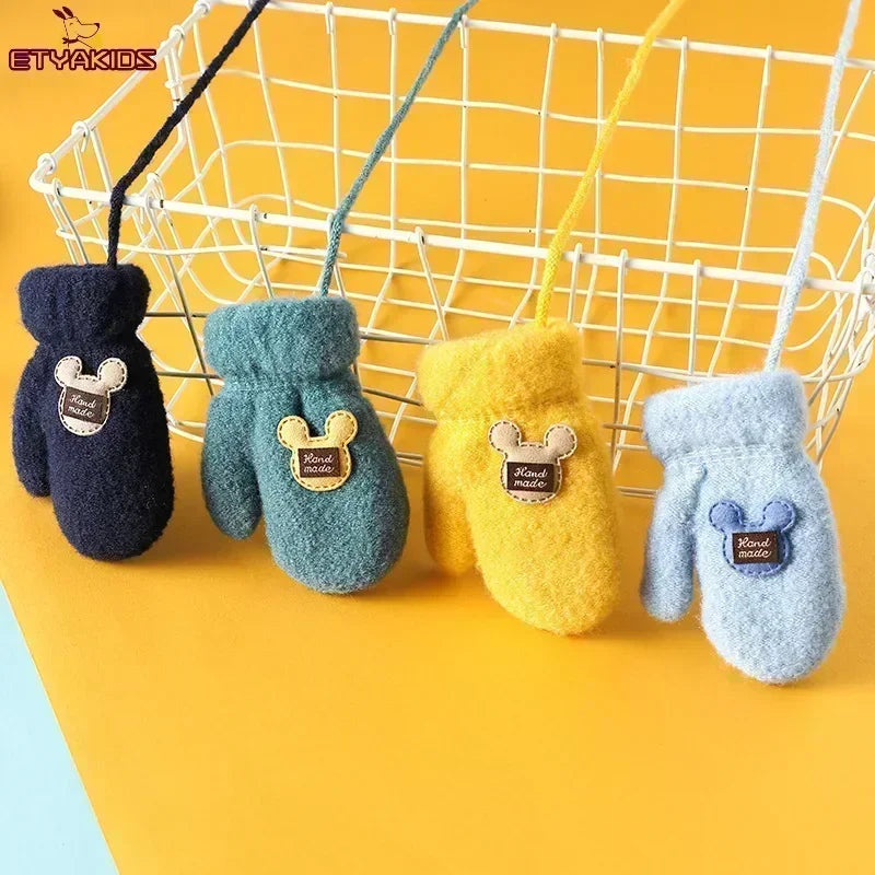 Warm Winter Mittens for Kids | Plush Mohair Gloves for Girls & Boys