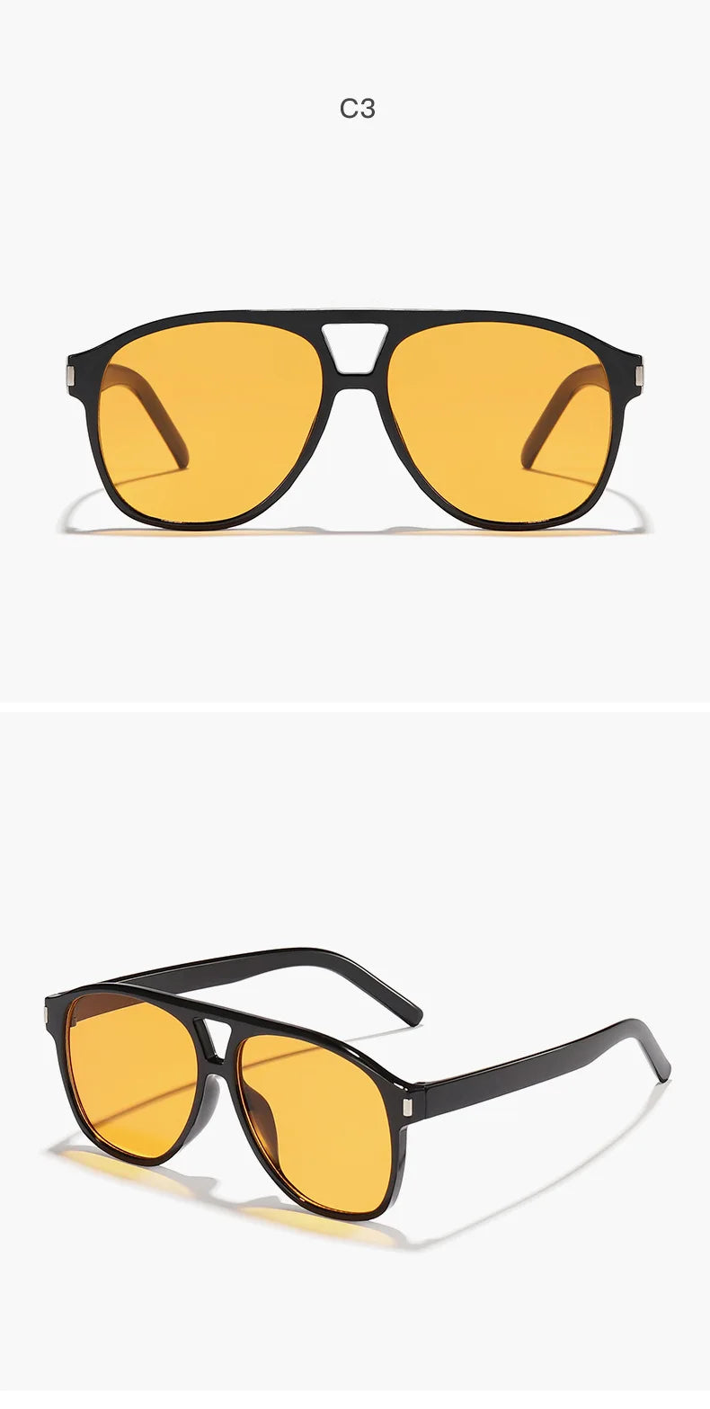 Luxury Big Frame Pilot Sunglasses | Trendy UV400 Shades