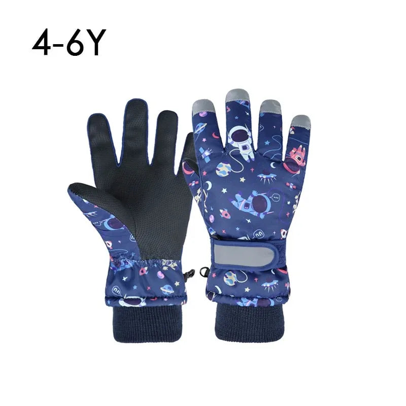 Waterproof Kids Winter Gloves for Skiing, Snowboarding & Cycling