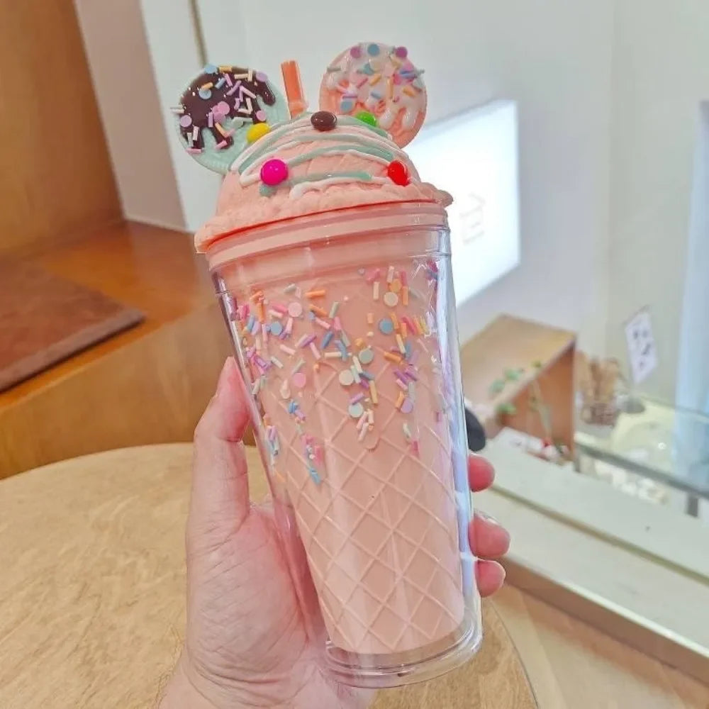 450ml Cute Water Bottle for Girls | BPA Free Double Wall Tumbler