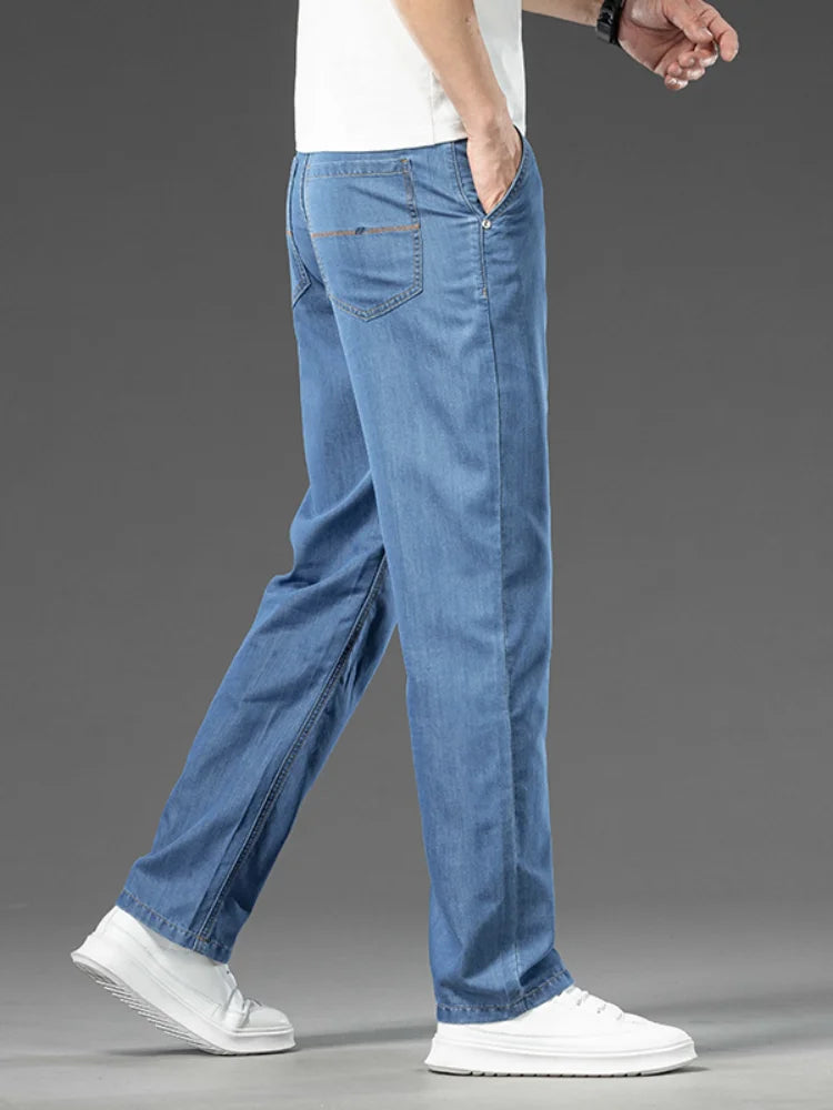 Men's Loose Straight Jeans | Versatile Casual Denim Trousers