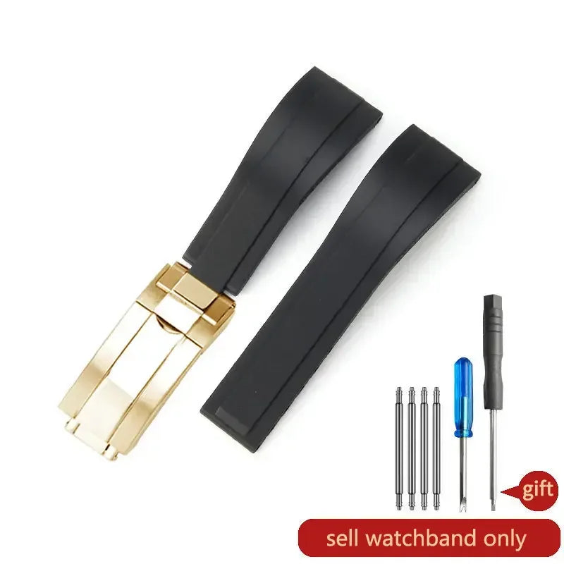 Durable Stainless Steel Butterfly Buckle Watch Strap for Men