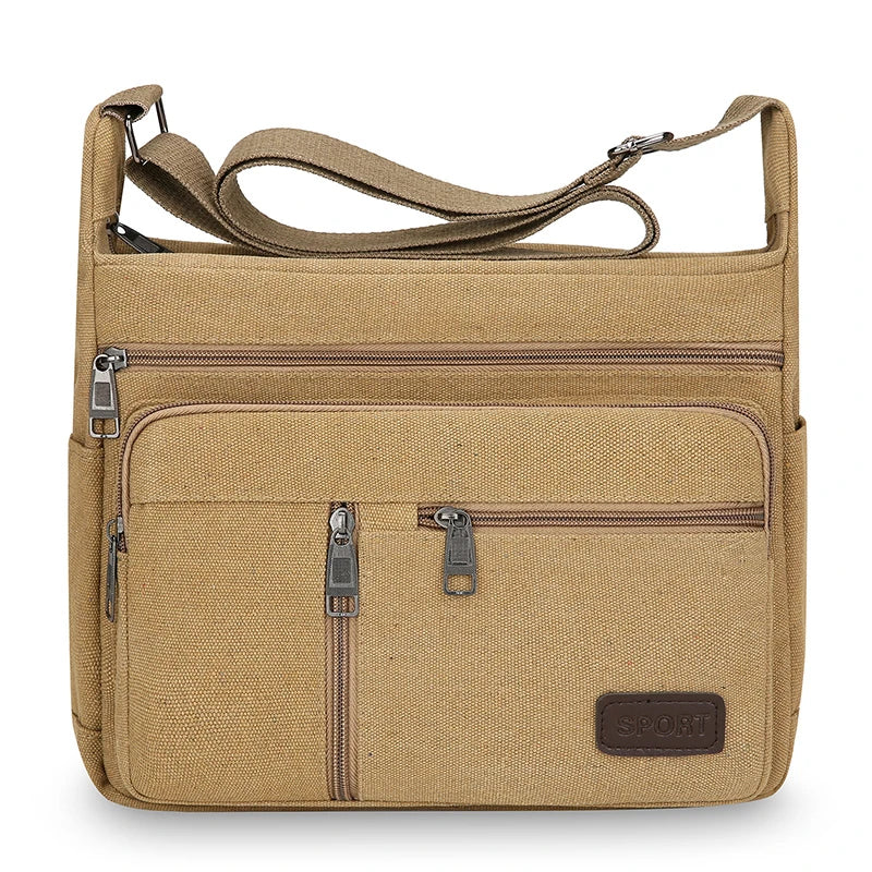 Stylish Men’s Canvas Shoulder Bag | Quality Casual Tote & Messenger