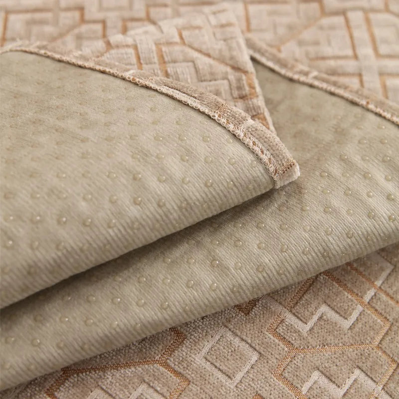 Non-Slip Geometric Chenille Sofa Cover | Universal All-Seasons Towel