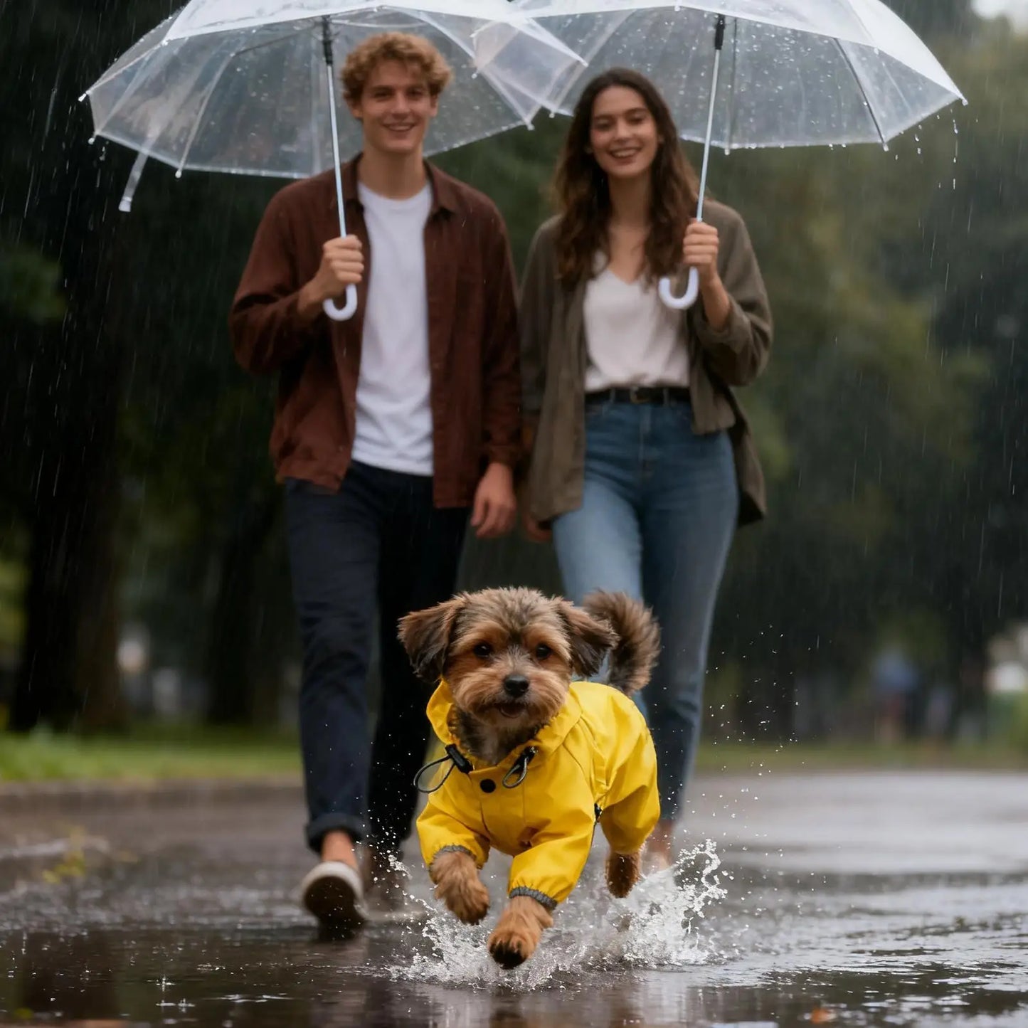 Waterproof Adjustable Dog Raincoat for All Weather Adventures