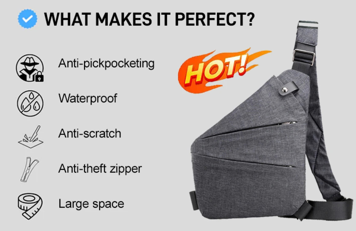 Large Capacity Tactical Chest Bag | Multi-Pocket Shoulder Bag