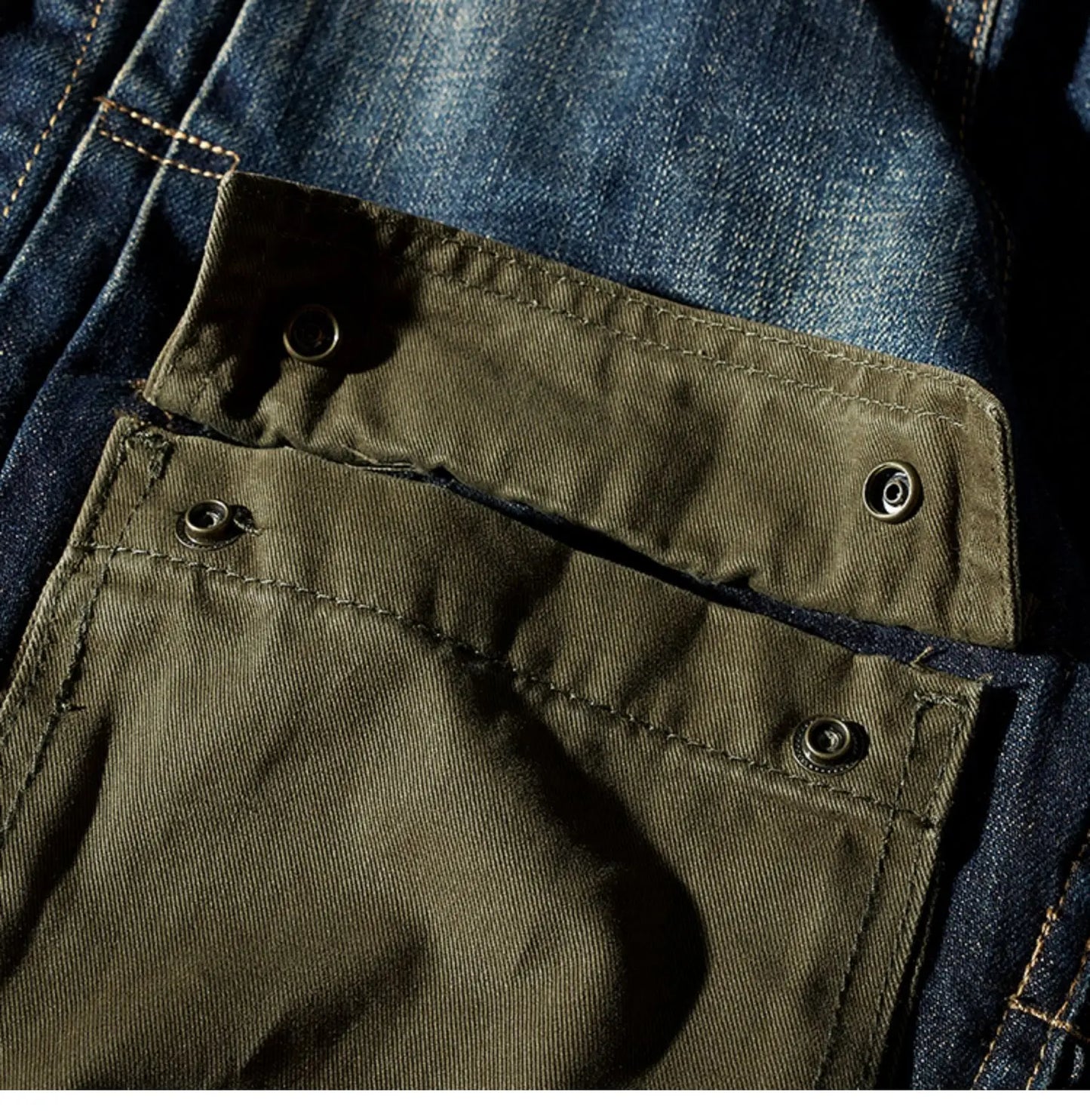Men's Retro Patchwork Denim Jacket | Casual Heavyweight Outerwear