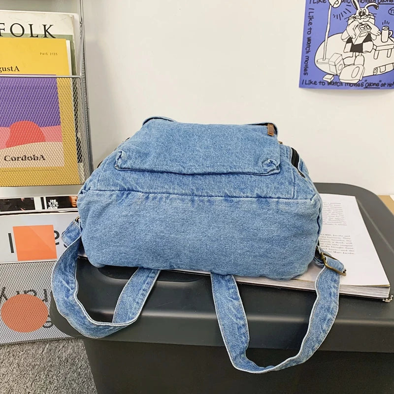 Trendy Denim Backpack for Students | Durable & Stylish Design
