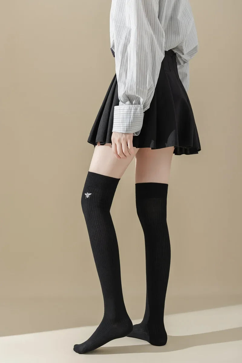 Stylish Women's Cotton Thigh High Stockings | Trendy and Comfortable