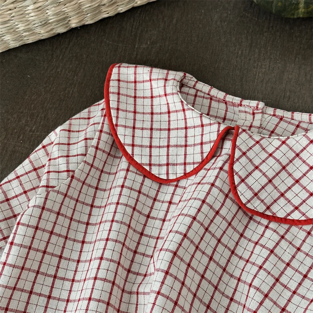 Cotton Baby Girls' Long Sleeve Plaid Blouse | Cute & Comfy Toddler Top
