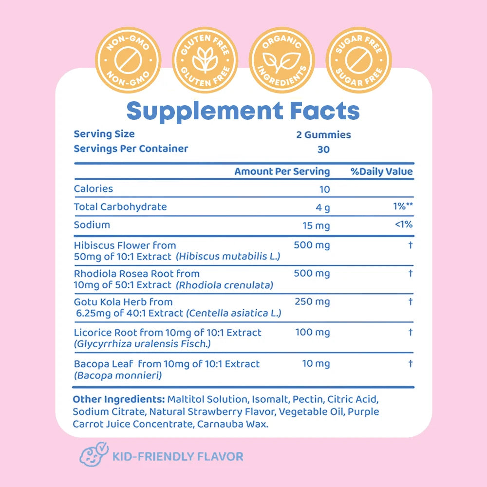 Focus & Calm Gummies for Kids & Teens | Mood Support Chewables