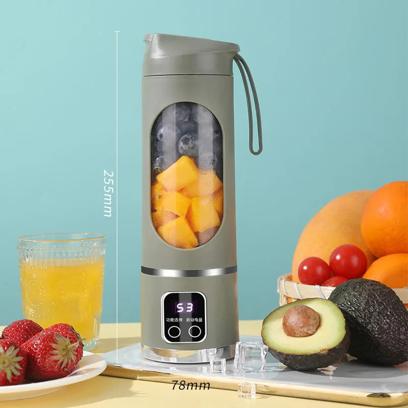 Portable Fruit Juicer with Ice Crusher | USB Rechargeable Blender