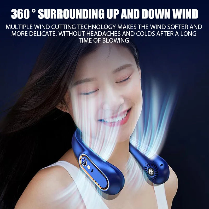 Hands-Free Bladeless Neck Fan | Portable USB Rechargeable Mini Fan