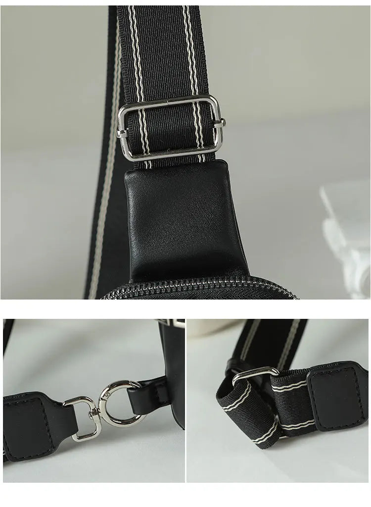 Unisex Soft Leather Chest Bag | Versatile Crossbody Waist Bag